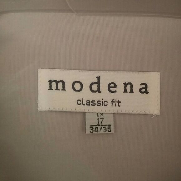 MEN'S GRAY BASIC DRESS SHIRT BY MODENA 17x34-35 - Picture 2 of 3